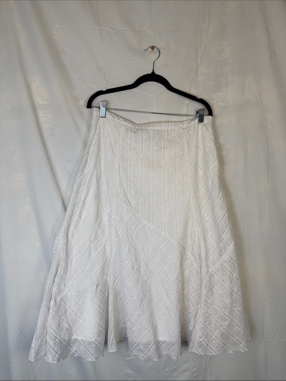 J. Jill White A-Line Midi Skirt